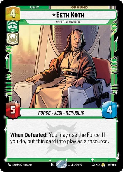 Eeth Koth - Spiritual Warrior, Legends of the Force 097/264
