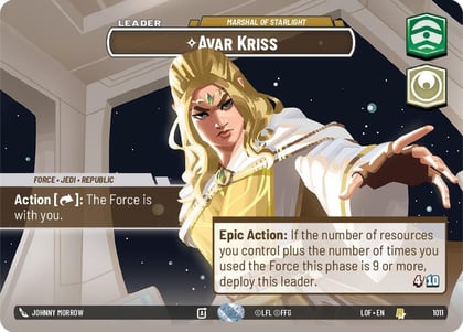 Avar Kriss - Marshal of Starlight (Showcase), Legends of the Force 1011
