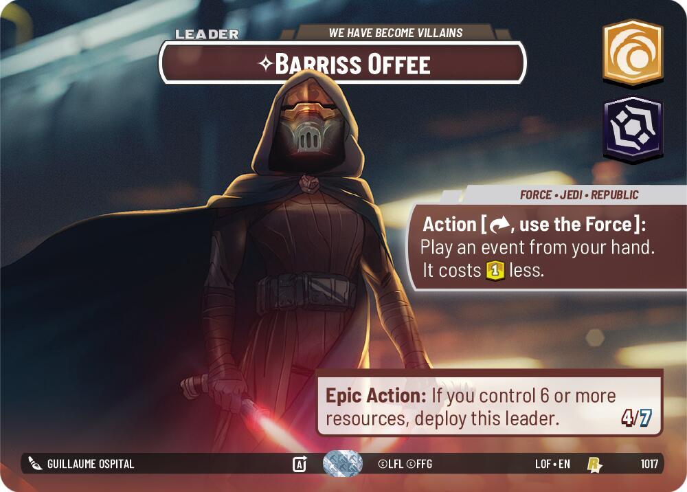 Barriss Offee - We Have Become Villains (Showcase), Legends of the Force 1017