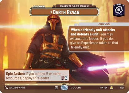Darth Revan - Scourge of the Old Republic (Showcase), Legends of the Force 1021
