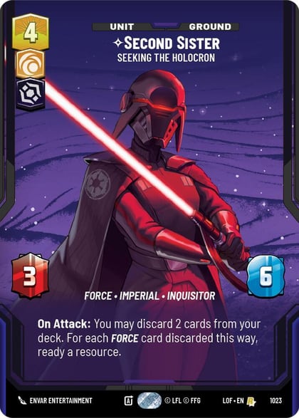Second Sister - Seeking the Holocron (Prestige), Legends of the Force 1023
