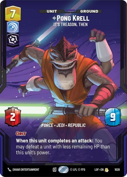 Pong Krell - It's Treason, Then (Prestige), Legends of the Force 1028