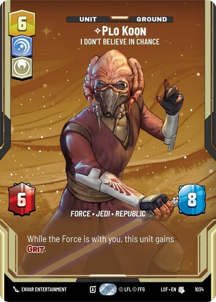 Plo Koon - I Don't Believe in Chance (Prestige), Legends of the Force 1034