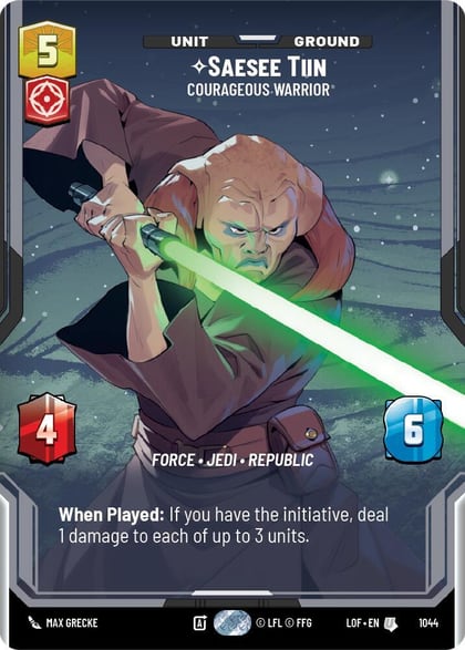 Saesee Tiin - Courageous Warrior (Prestige), Legends of the Force 1044