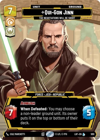 Qui-Gon Jinn - The Negotiations Will Be Short (Prestige), Legends of the Force 1051