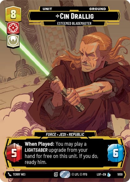 Cin Drallig - Esteemed Blademaster (Prestige), Legends of the Force 1059