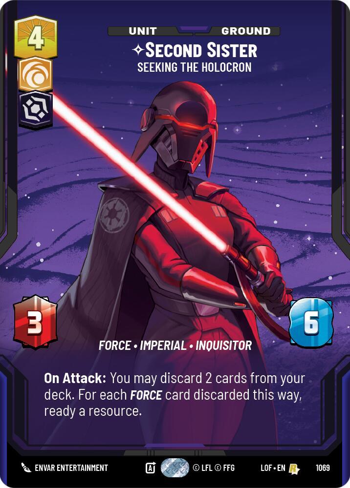 Second Sister - Seeking the Holocron (Prestige Foil), Legends of the Force 1069