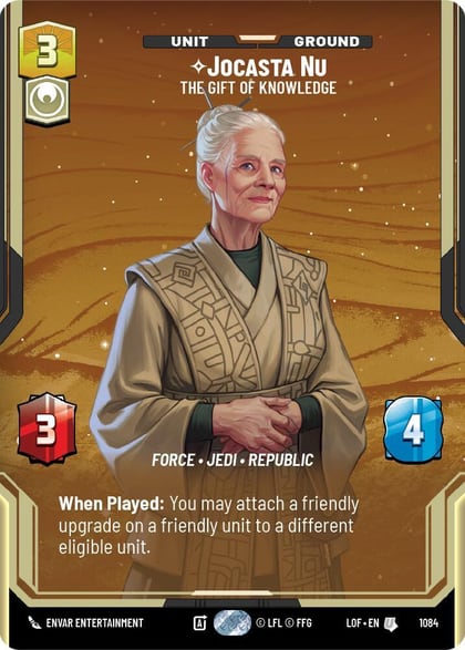 Jocasta Nu - The Gift of Knowledge (Prestige Foil), Legends of the Force 1084