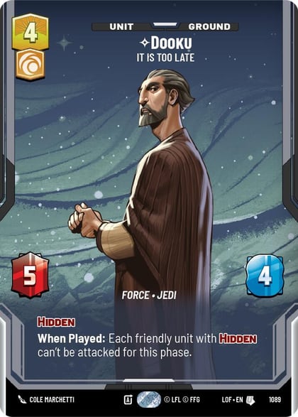 Dooku - It Is Too Late (Prestige Foil), Legends of the Force 1089