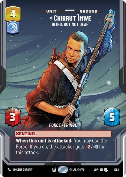 Chirrut Imwe - Blind, but not Deaf (Prestige Foil), Legends of the Force 1092