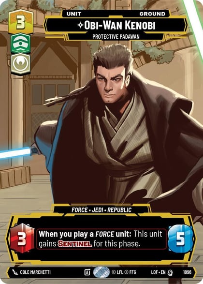 Obi-Wan Kenobi - Protective Padawan (Prestige Foil), Legends of the Force 1096