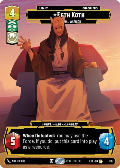Eeth Koth - Spiritual Warrior (Prestige Foil), Legends of the Force 1100