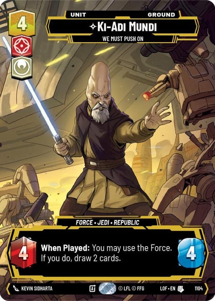 Ki-Adi-Mundi - We Must Push On (Prestige Foil), Legends of the Force 1104