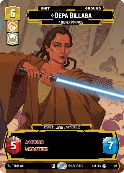 Depa Billaba - A Higher Purpose (Prestige Foil), Legends of the Force 1107