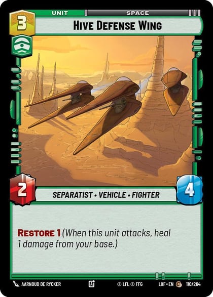 Hive Defense Wing, Legends of the Force 110/264