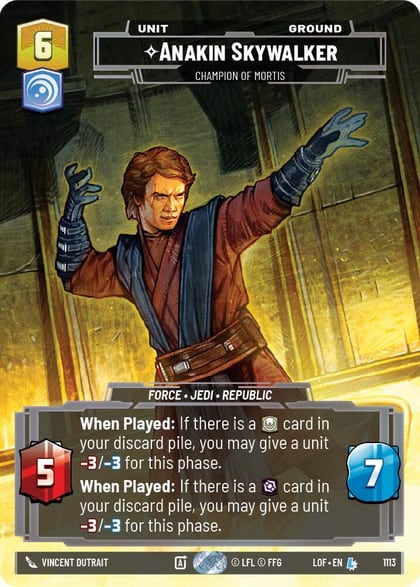 Anakin Skywalker - Champion of Mortis (Prestige Foil), Legends of the Force 1113