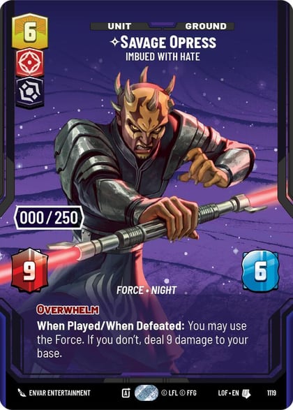 Savage Opress - Imbued With Hate (Serialized), Legends of the Force 1119