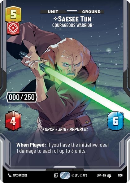 Saesee Tiin - Courageous Warrior (Serialized), Legends of the Force 1136