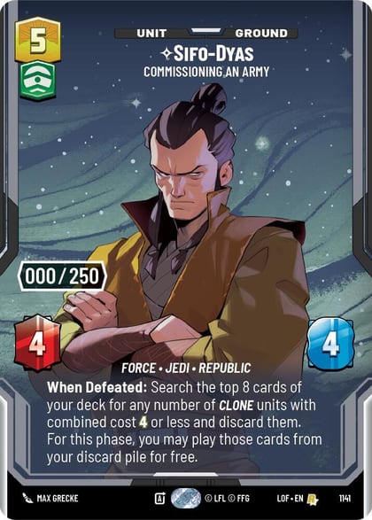 Sifo-Dyas - Commissioning An Army (Serialized), Legends of the Force 1141