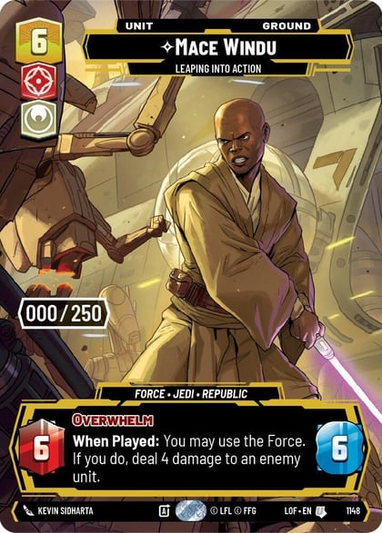 Mace Windu - Leaping into Action (Serialized), Legends of the Force 1148