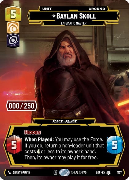Baylan Skoll - Enigmatic Master (Serialized), Legends of the Force 1157