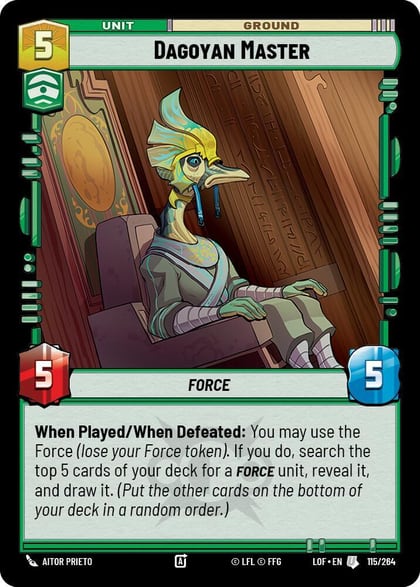 Dagoyan Master, Legends of the Force 115/264