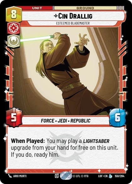 Cin Drallig - Esteemed Blademaster, Legends of the Force 150/264
