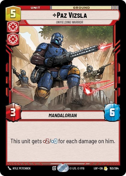 Paz Vizsla - Unyielding Warrior, Legends of the Force 153/264