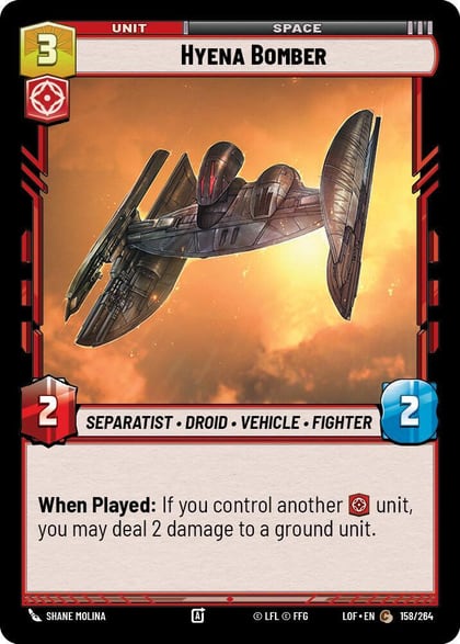 Hyena Bomber, Legends of the Force 158/264