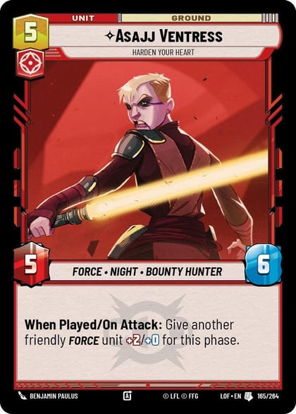 Asajj Ventress - Harden Your Heart, Legends of the Force 165/264