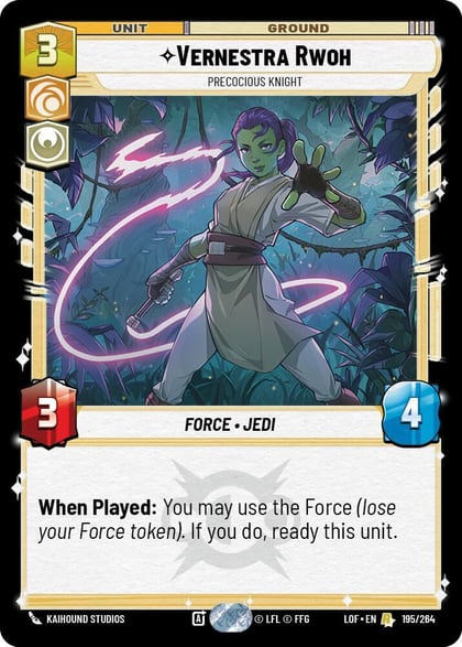 Vernestra Rwoh - Precocious Knight, Legends of the Force 195/264