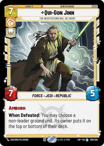 Qui-Gon Jinn - The Negotiations Will Be Short, Legends of the Force 200/264