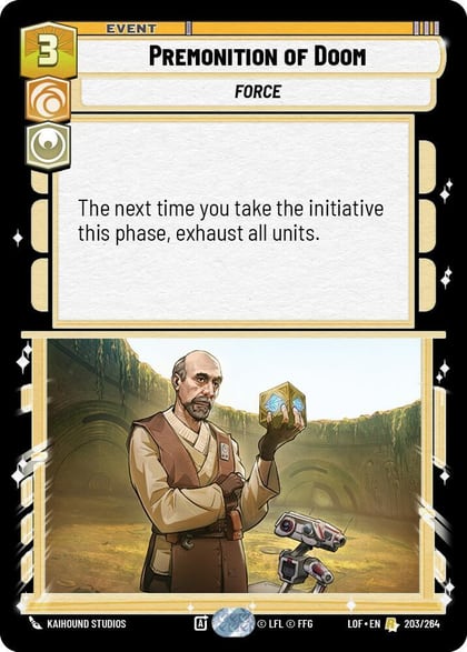 Premonition of Doom, Legends of the Force 203/264