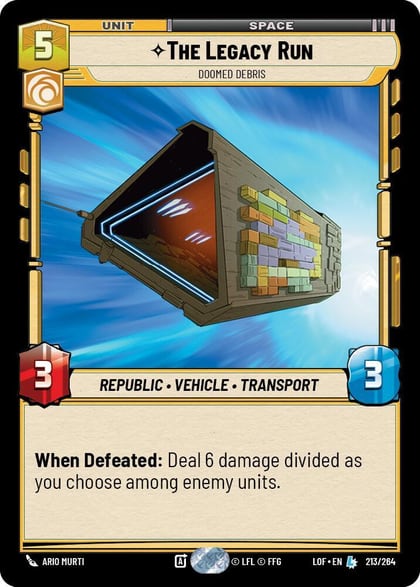 The Legacy Run - Doomed Debris, Legends of the Force 213/264