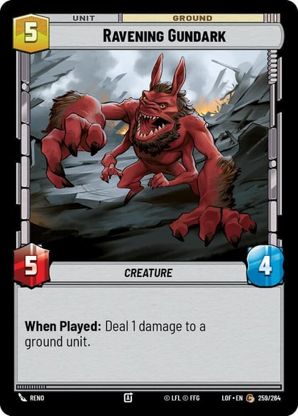 Ravening Gundark, Legends of the Force 259/264