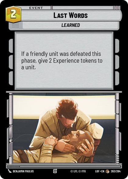 Last Words, Legends of the Force 263/264