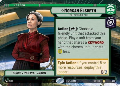 Morgan Elsbeth - Following the Call (Hyperspace), Legends of the Force 269