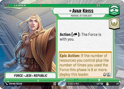 Avar Kriss - Marshal of Starlight (Hyperspace), Legends of the Force 271