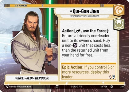 Qui-Gon Jinn - Student of the Living Force (Hyperspace), Legends of the Force 280
