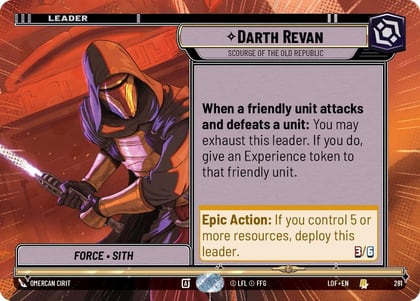 Darth Revan - Scourge of the Old Republic (Hyperspace), Legends of the Force 281