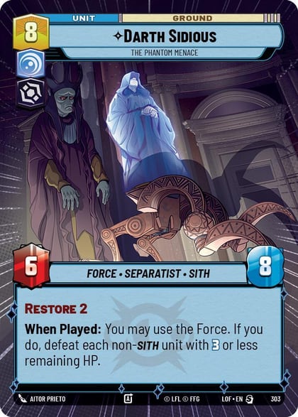 Darth Sidious - The Phantom Menace (Hyperspace), Legends of the Force 303