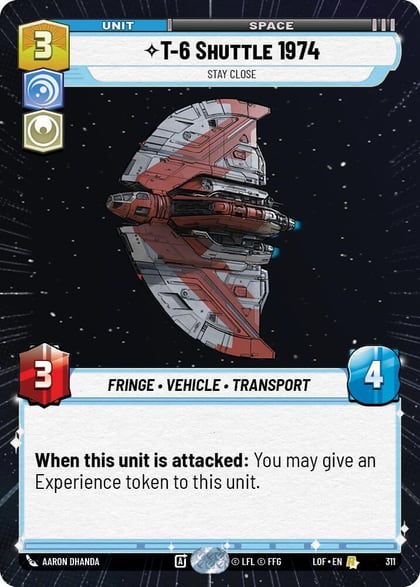 T-6 Shuttle 1974 - Stay Close (Hyperspace), Legends of the Force 311