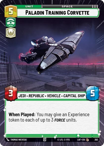 Paladin Training Corvette (Hyperspace), Legends of the Force 363