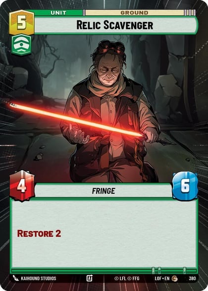 Relic Scavenger (Hyperspace), Legends of the Force 380