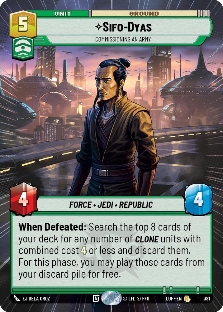 Sifo-Dyas - Commissioning An Army (Hyperspace), Legends of the Force 381