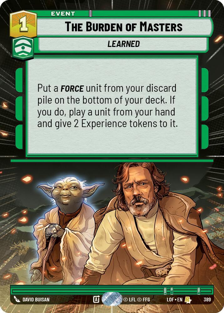 The Burden of Masters (Hyperspace), Legends of the Force 389