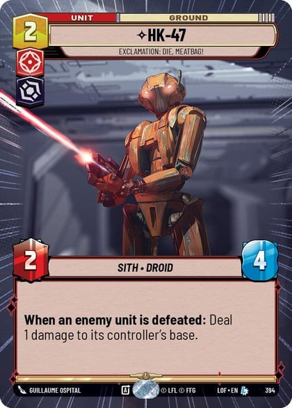 HK-47 - Exclamation: Die, Meatbag! (Hyperspace), Legends of the Force 394