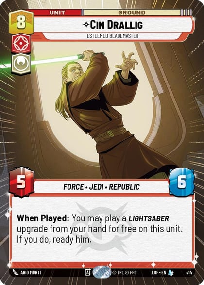 Cin Drallig - Esteemed Blademaster (Hyperspace), Legends of the Force 414