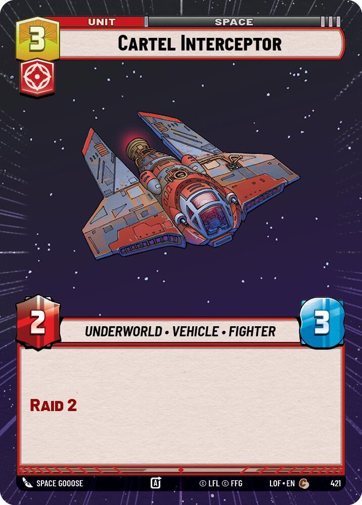 Cartel Interceptor (Hyperspace), Legends of the Force 421
