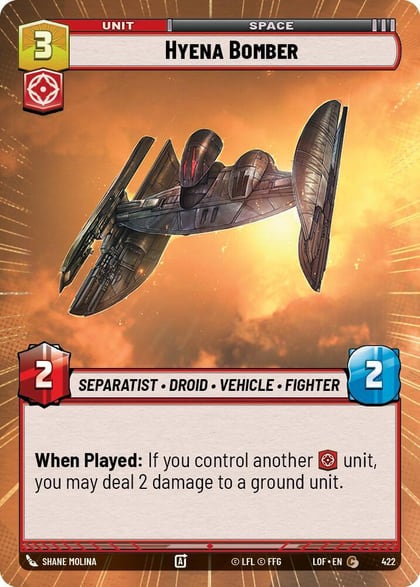 Hyena Bomber (Hyperspace), Legends of the Force 422
